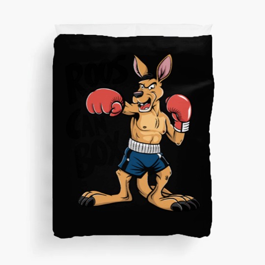 Roos Can Box Kangaroo Boxing Fun for Kangaroo Duvet Covers