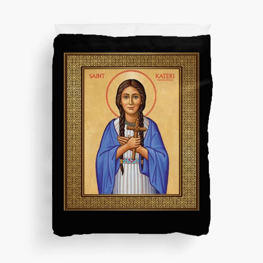 St Kateri Tekakwitha Lily of the Mohawks Catholic Duvet Covers