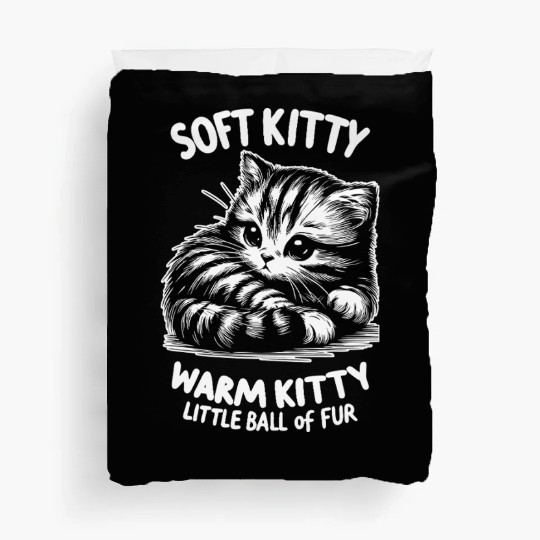 Soft Kitty (dark) Duvet Covers