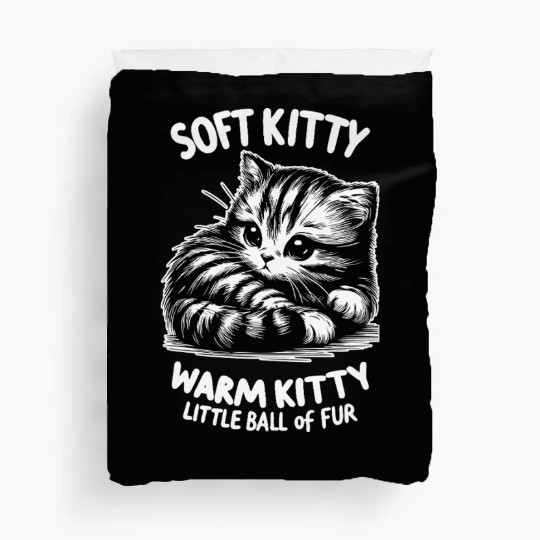 Soft Kitty (dark) Duvet Covers