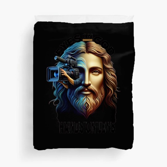 Eyes on God Hands On Lens Duvet Covers