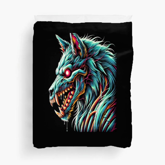 7D2D Inspired Neon Zombie Direwolf Duvet Covers
