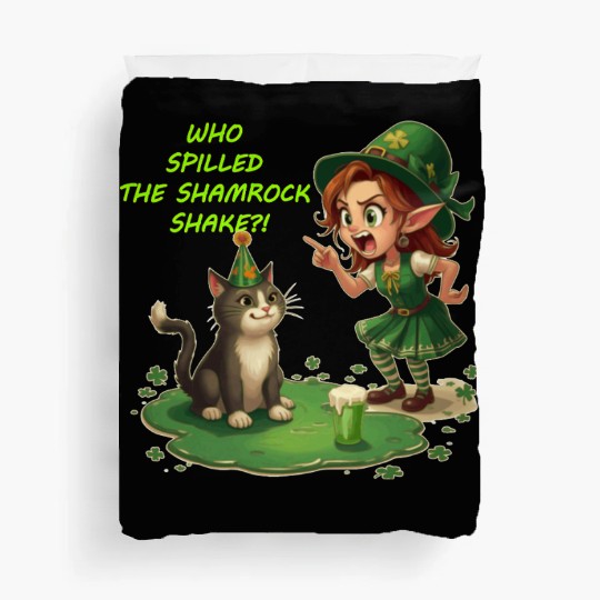Who spilled the Shamrock Shake?! Duvet Covers
