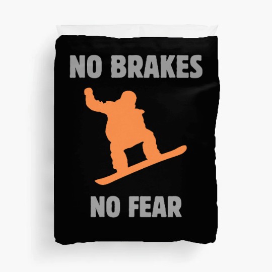 NO BRAKES snowboarding Duvet Covers