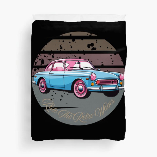 “Ride the Retro Vibes – Cruise Through Nostalgia” Duvet Covers