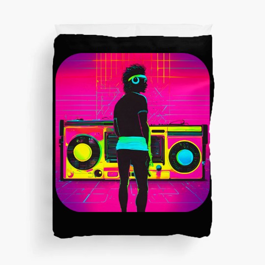 80s iconic retro vintage culture Duvet Covers