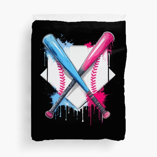 Ice Cream Drip Baseball Bat Baseball Player Duvet Covers