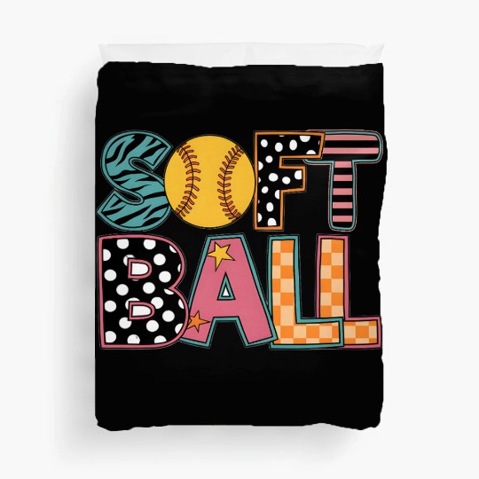 Game Day Baseball Life Softball Life for Mom Boys Duvet Covers