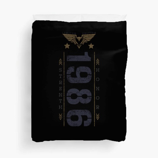 Limited Edition 1986 Birthday Strength and Honor Duvet Covers