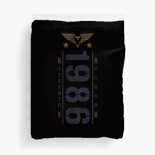 Limited Edition 1986 Birthday Strength and Honor Duvet Covers