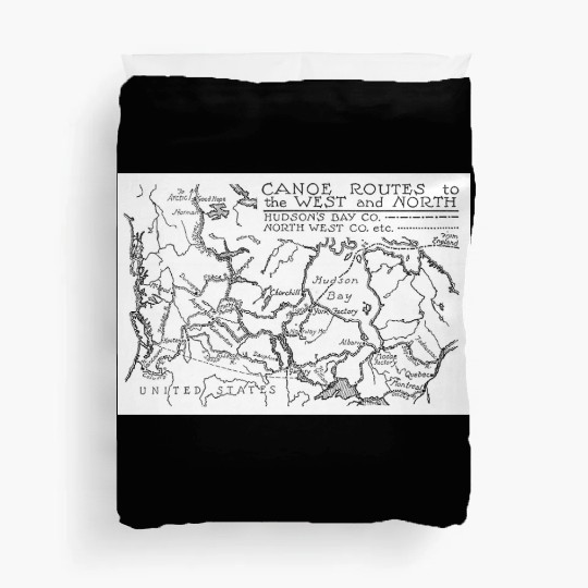 Fur Trade Canoe Routes Duvet Covers
