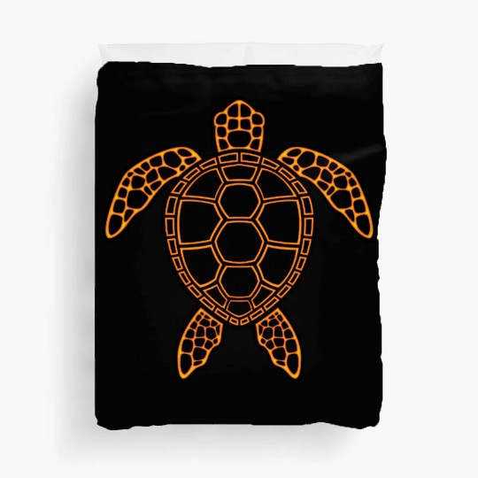 Neon Lava Sea Turtle Design Duvet Covers