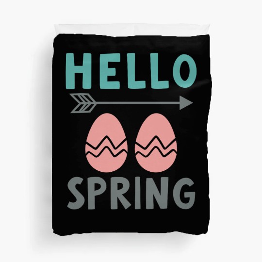 Hello Spring - Spring Design with Easter Eggs Duvet Covers