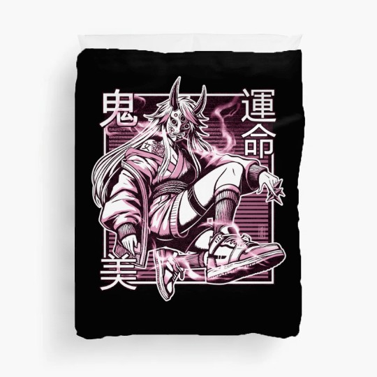 Pink Kunoichi Demon Duvet Covers