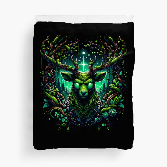 Mystical Forest Stag with Enchanted Glow Duvet Covers