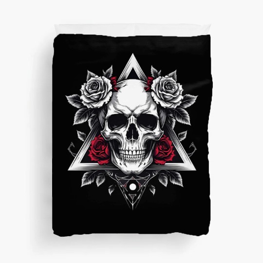 Gothic Skull & Roses Aesthetic Duvet Covers