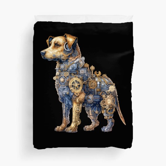 Steampunk Fantasy Labrador Puppy Dog Duvet Covers
