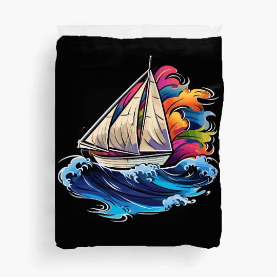 Sailing Synthwave Duvet Covers
