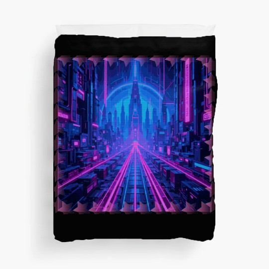 Cyberpunk Dreamscape Duvet Covers