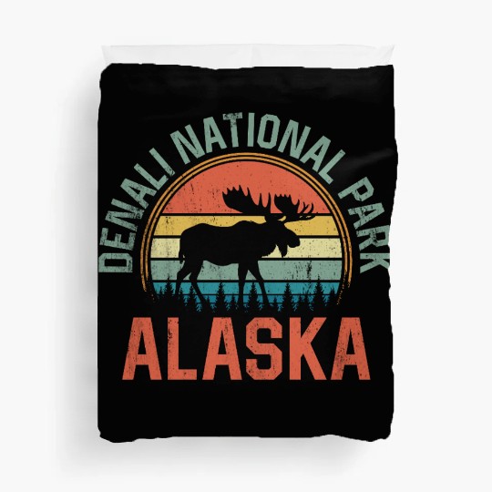 Denali National Park Alaska Moose Hiking Nature Duvet Covers