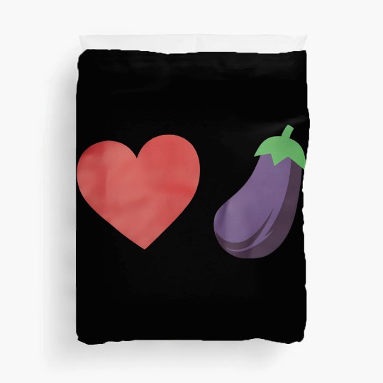 Love Eggplant Funny Gay LGBTQ Pride Duvet Covers