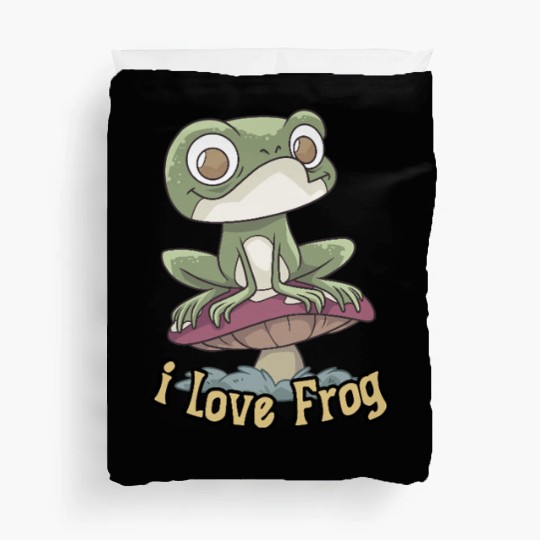 i love frog Duvet Covers