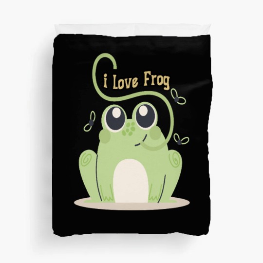 i love frog Duvet Covers