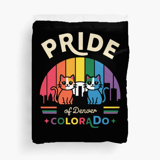 Pride of Dallas City Texas USA Rainbow Flag Duvet Covers