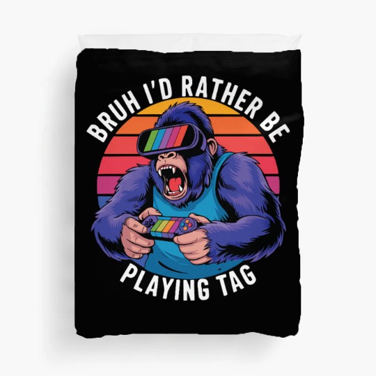 Retro Gamer Ape Duvet Covers