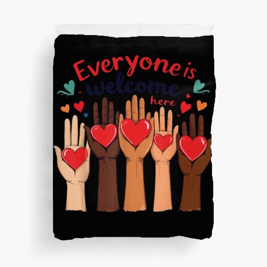 Everyone Is Welcome Here Idaho Teacher Duvet Covers