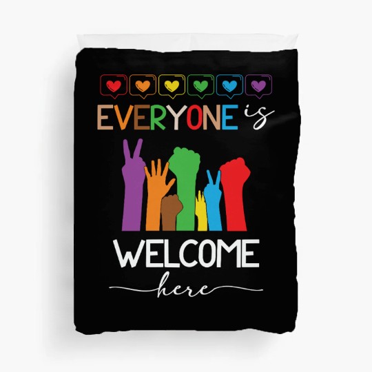 Everyone Is Welcome Here Idaho Teacher Duvet Covers