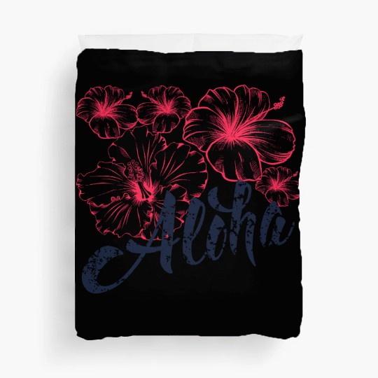 Aloha Red Hibiscus Flower Duvet Covers