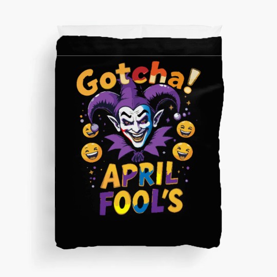 "Gotcha! April Fool’s – Funny Jester & Prank Duvet Covers