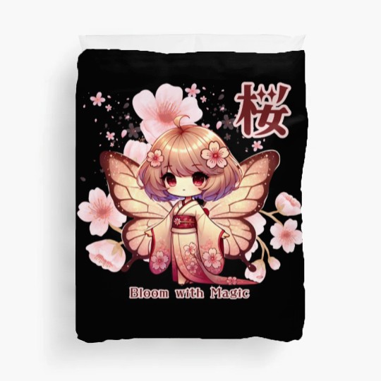 Bloom with Magic - Kawaii Sakura Fairy Duvet Covers