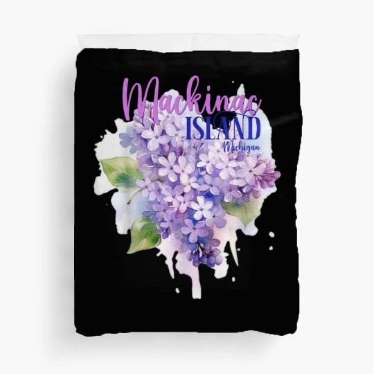 Mackinac Island Michigan Lilacs Lilac Festival Sta Duvet Covers