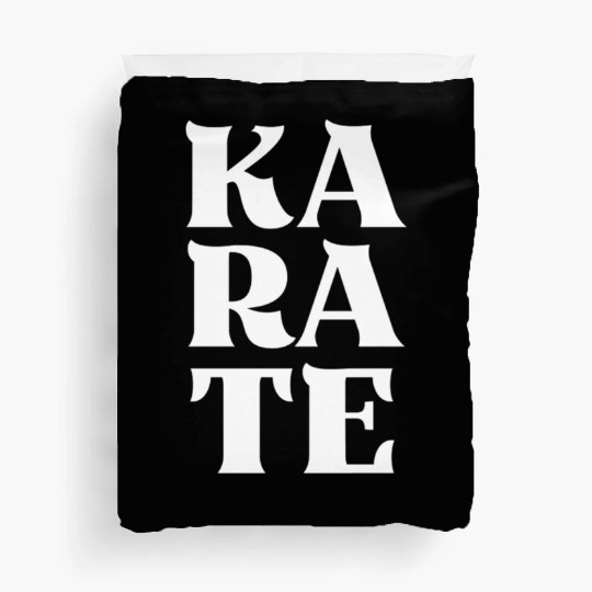 Karate bold letters japanese Martial art Duvet Covers
