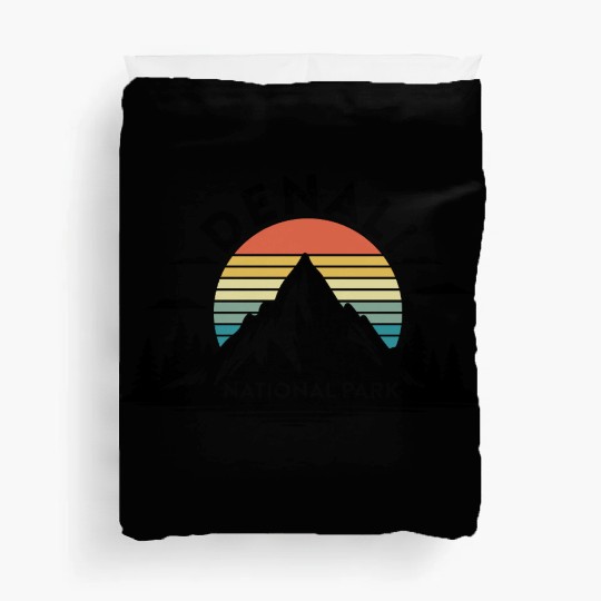 Retro Denali National Park US Vintage Denali Duvet Covers
