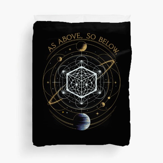 As Above, So Below - Sacred Geometry Duvet Covers