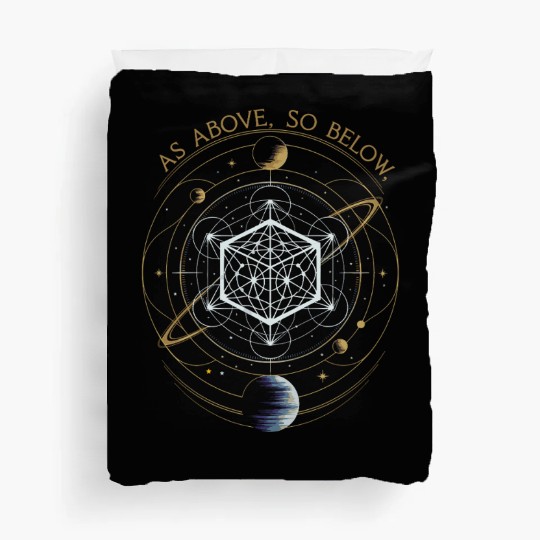 As Above, So Below - Sacred Geometry Duvet Covers