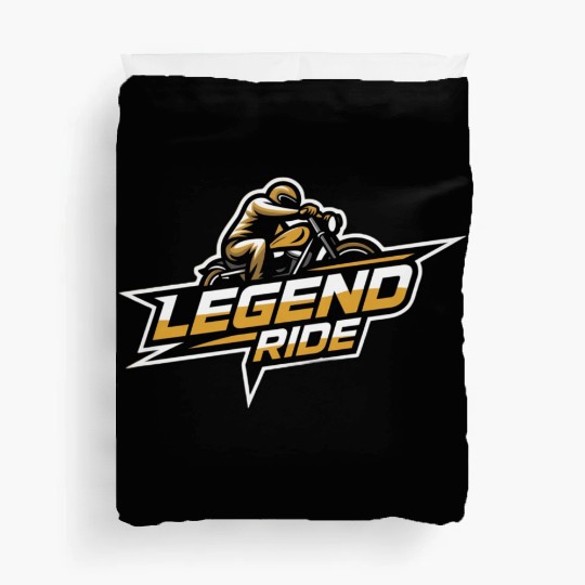 "LEGEND RIDE" | Black & Gold | Biker Duvet Covers