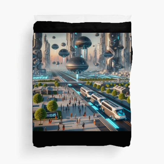 Futuristic Cities & Vehicles Duvet Covers