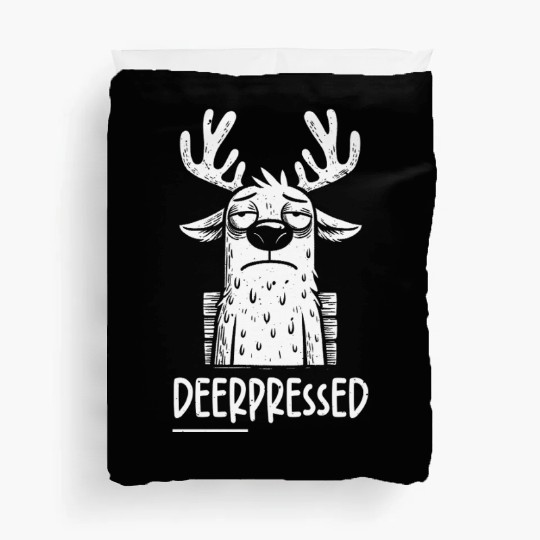 Deerpressed Tired Deer Sarcastic Novelty Funny Hum Duvet Covers