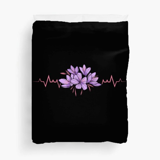 Lesbian Heartbeat Violet Flower Love Pride Art Duvet Covers