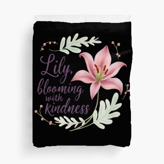 Lily, blooming with kindness Duvet Covers