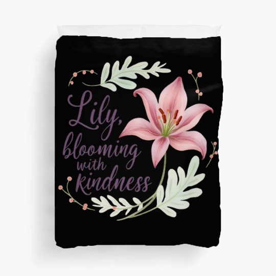 Lily, blooming with kindness Duvet Covers