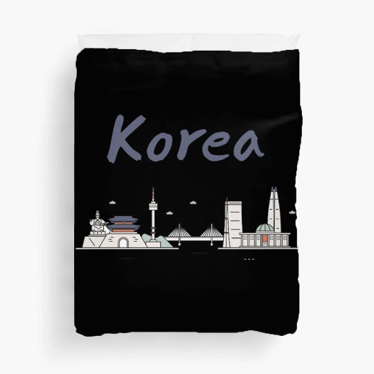 Korea | Minimalist Korean Aesthetic Typography Des Duvet Covers
