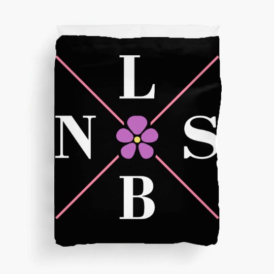 Subtle Lesbian Violet Flower Hidden Pride Duvet Covers