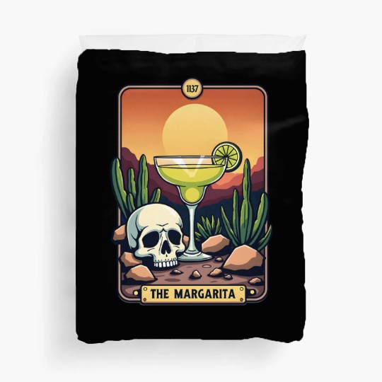 Mexican Cinco De Mayo The Margarita Tarot Card Duvet Covers