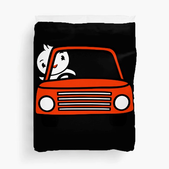 Duck Car Driver Fast Vehicle Greeting Waving Cute Duvet Covers