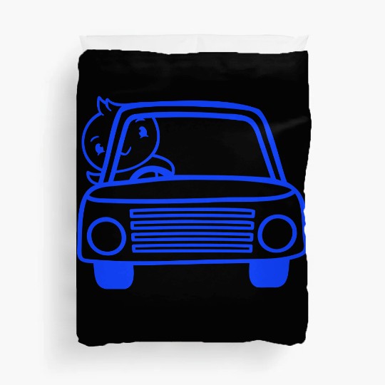 Duck Car Driver Fast Vehicle Greeting Waving Cute Duvet Covers
